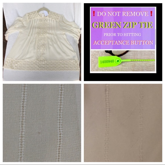 ZIMMERMANN silk + lace blouse IVORY size 6 - Picture 16 of 16